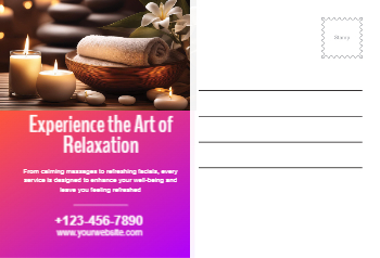Spa Saloon Postcard Printing template preview 16