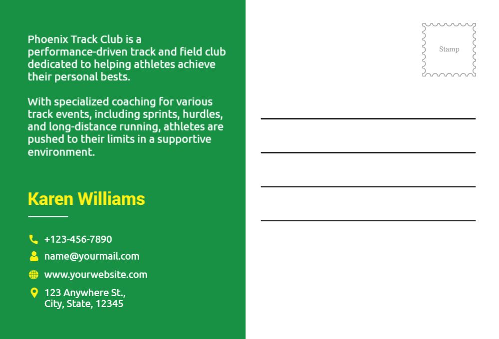 Sport Postcard Printing template preview 37
