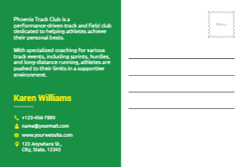Sport Postcard Printing template preview 8