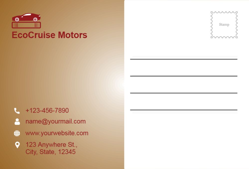 Automobile Postcard Printing template preview 45