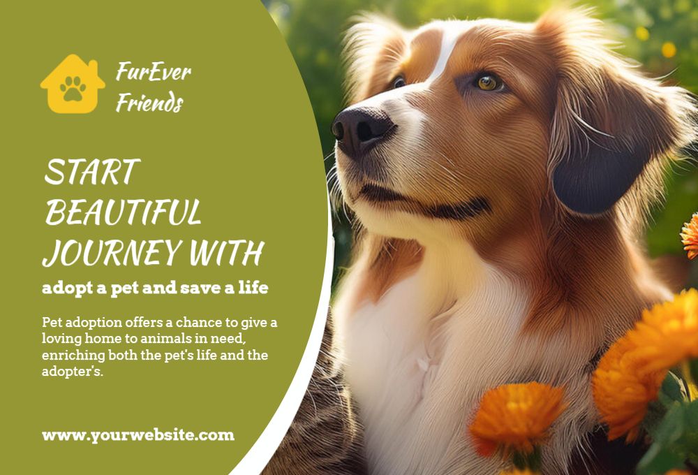 Animal Pets Rush Postcards Printing template preview 34