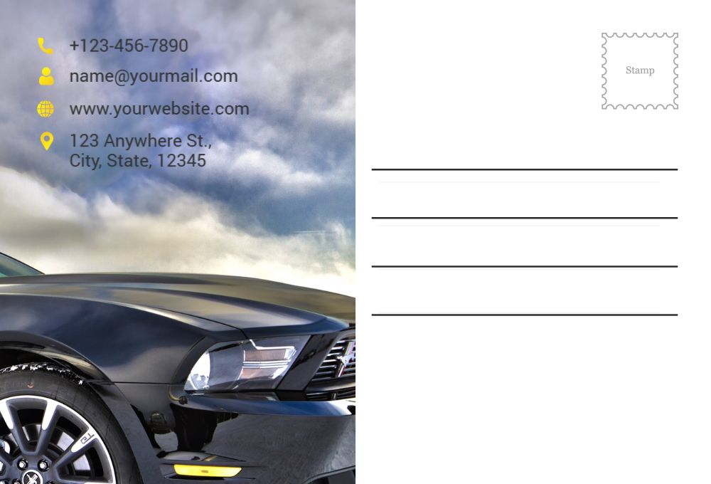 Automobile Postcard Printing template preview 51