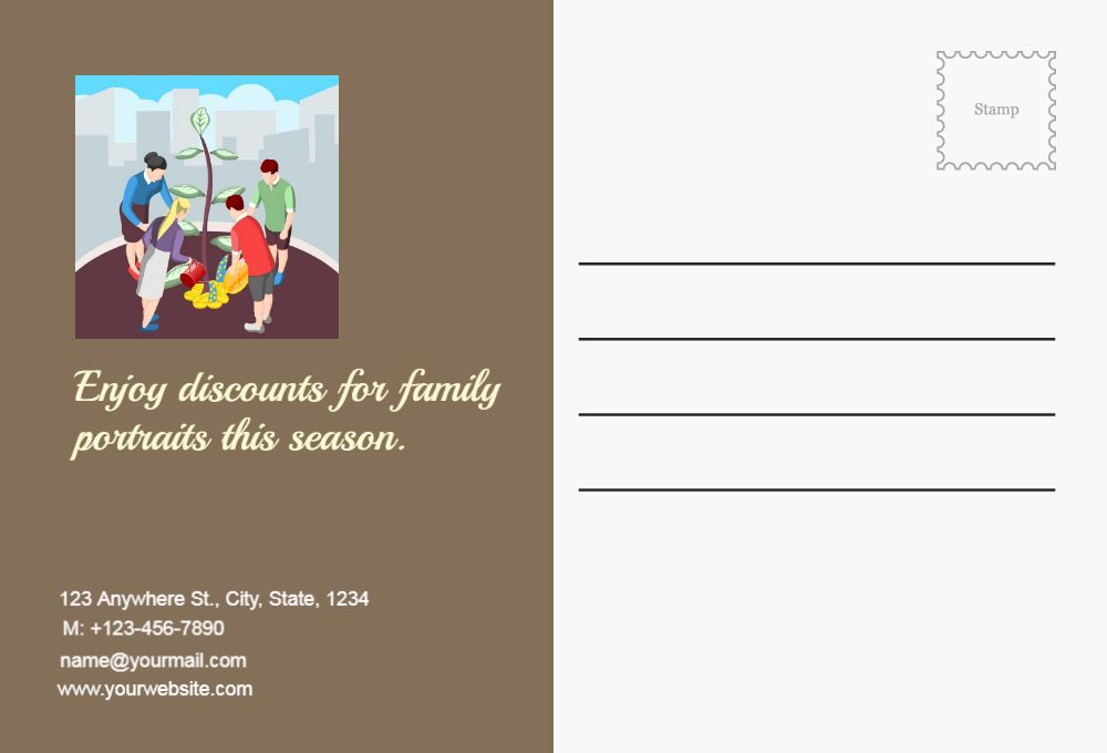 Stay In Touch Postcard Printing template preview 45