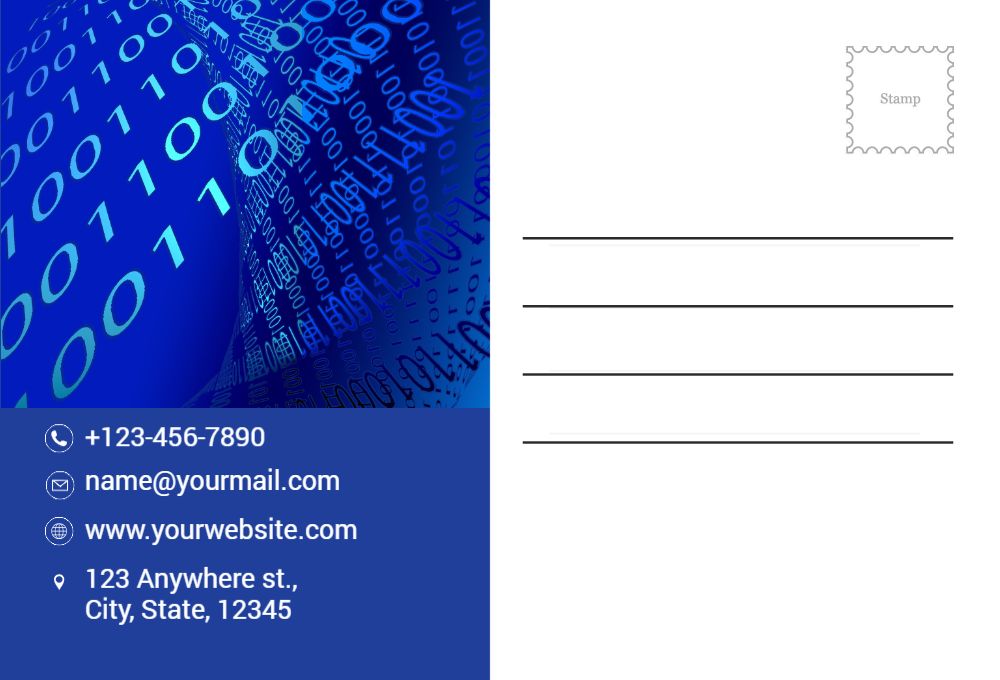 It And Internet Postcard Printing template preview 37