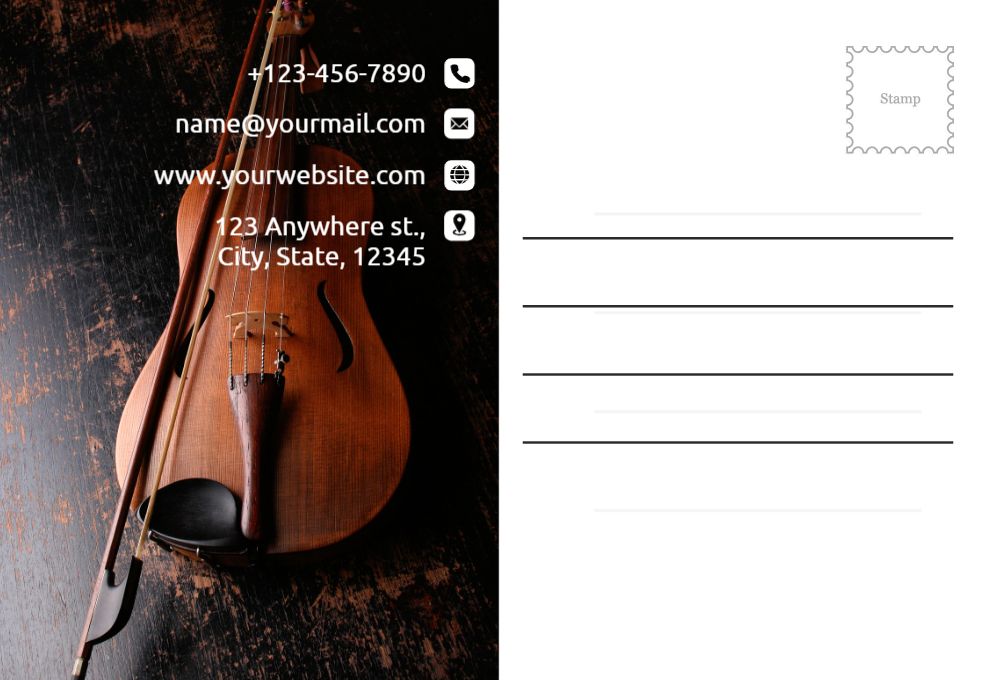 Music Dj Postcard Printing template preview 47