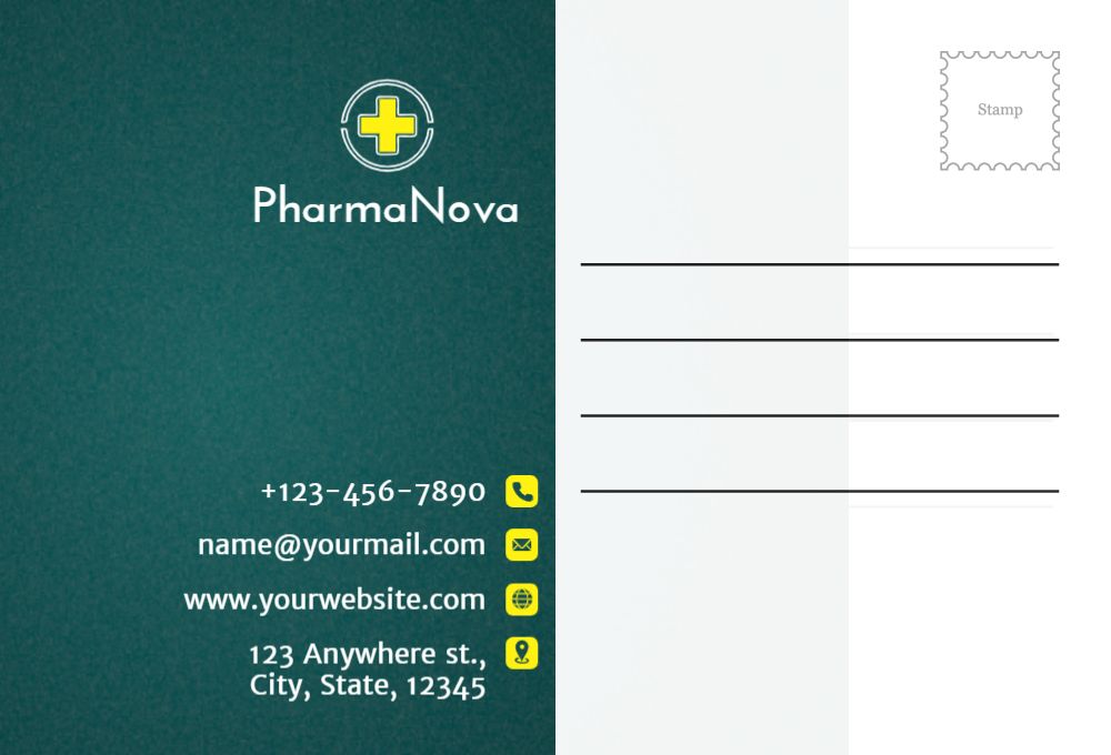 Health Care And Pharma Postcard Printing template preview 49