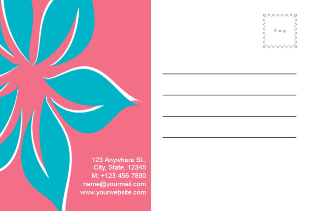 Flowers Postcard Printing template preview 47