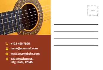 Music Dj Postcard Printing template preview 4