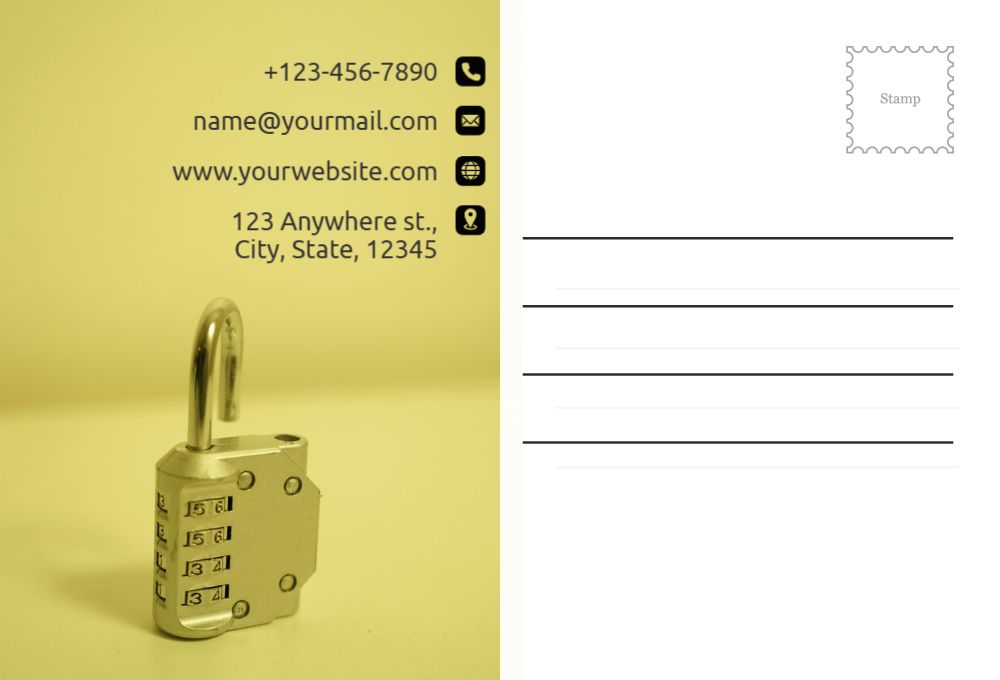 Security Postcard Printing template preview 25