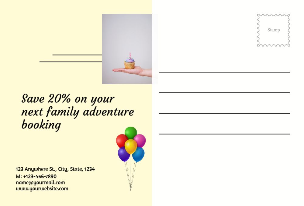 Happy Birthday Postcard Printing template preview 51