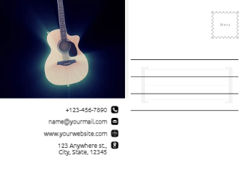 Music Dj Postcard Printing template preview 24
