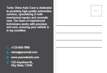 Automobile Postcard Printing template preview 4