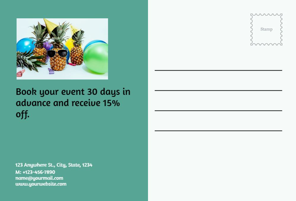 Happy Birthday Postcard Printing template preview 39
