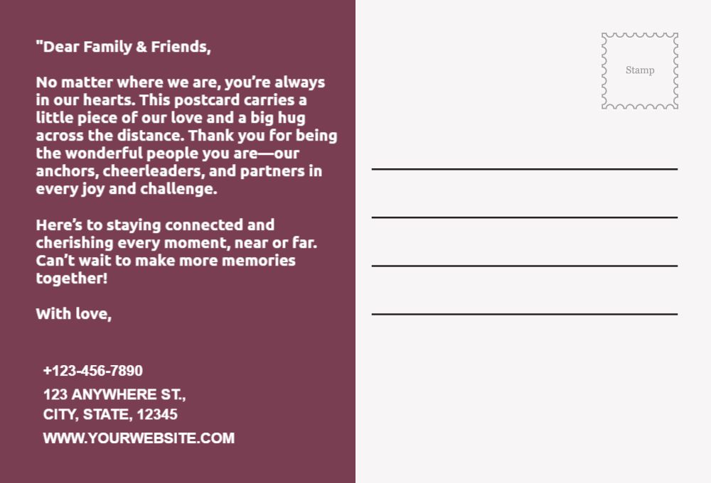Stay In Touch Postcard Printing template preview 53