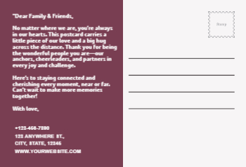 Stay In Touch Postcard Printing template preview 24
