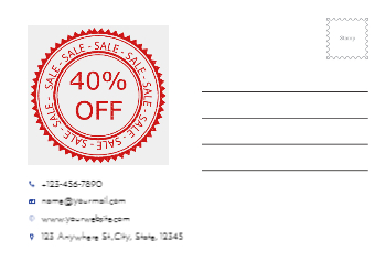 Retail Shop Stores Postcard Printing template preview 28