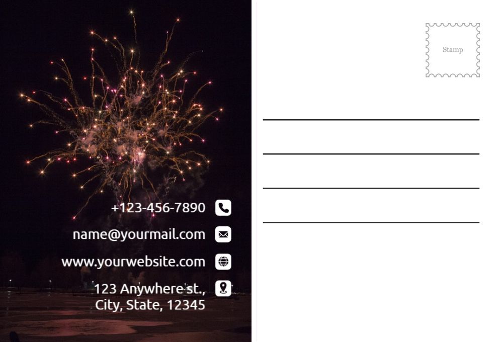 New Year Rush Postcards Printing template preview 43