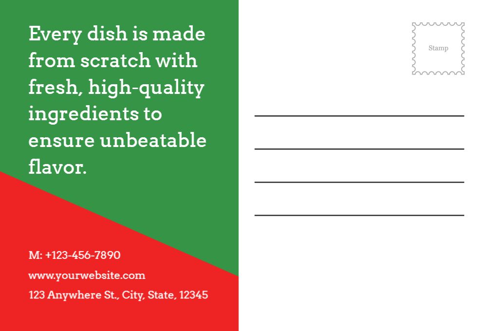 Food Hotel And Restaurant Rush Postcards Printing template preview 35