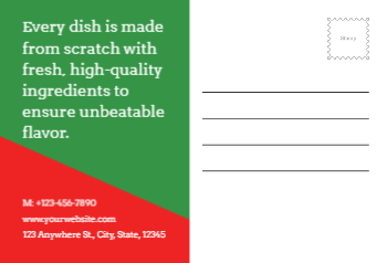 Food Hotel And Restaurant Rush Postcards Printing template preview 6