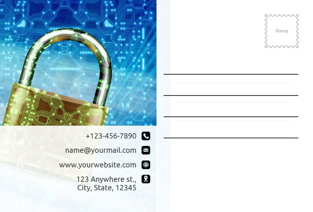 Security Postcard Printing template preview 27