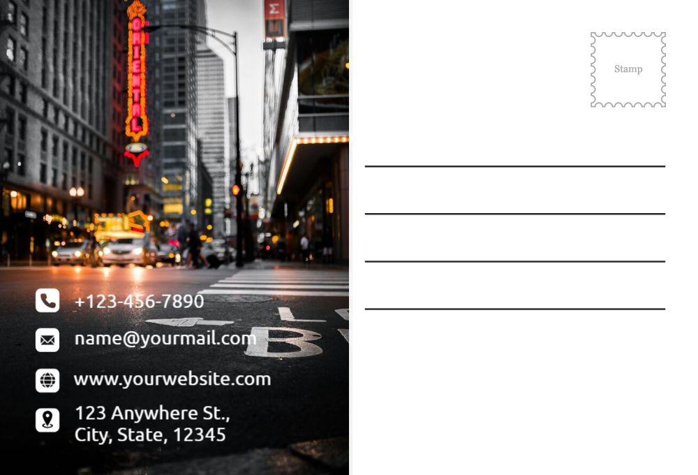 Illustrative Postcard Printing template preview 47