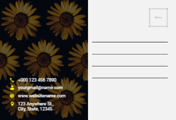 Flowers Postcard Printing template preview 16