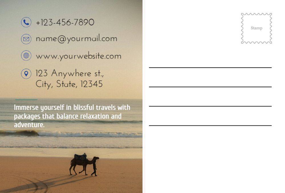 Travels Postcard Printing template preview 49