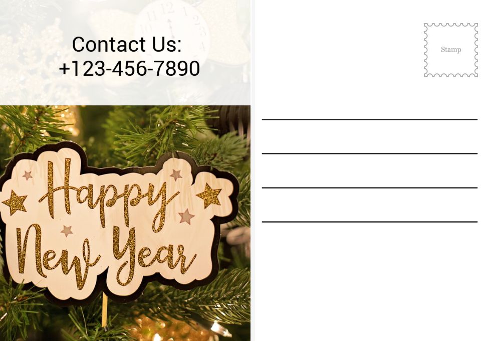 New Year Rush Postcards Printing template preview 41