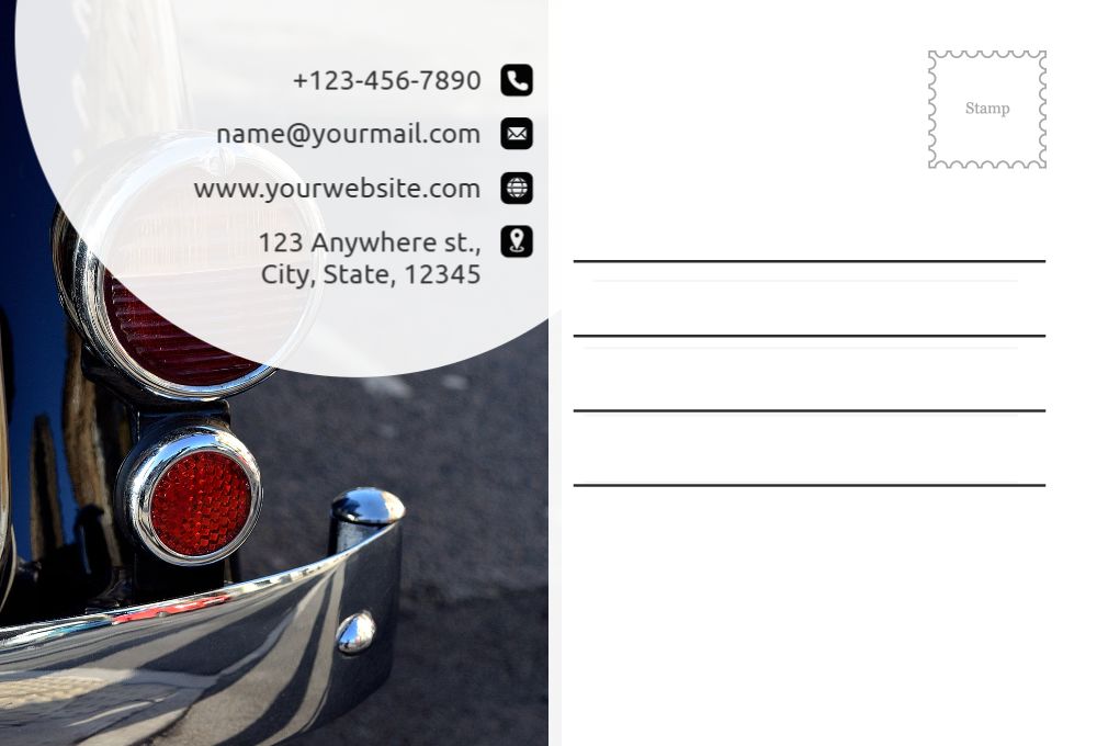 Automobile Postcard Printing template preview 47