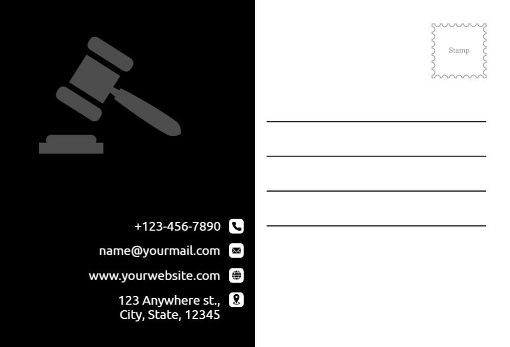 Lawyer Postcard Printing template preview 39