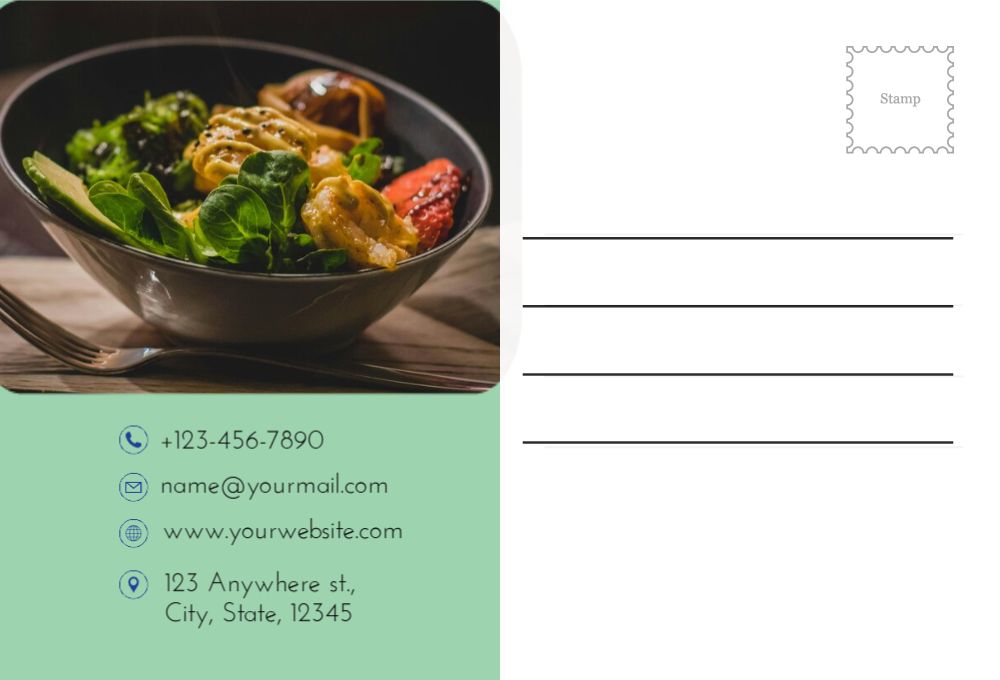 Food Hotel And Restaurant Rush Postcards Printing template preview 43