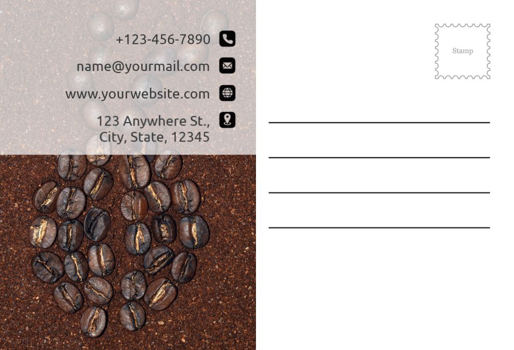 Coffee Bar Rush Postcards Printing template preview 49