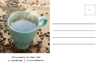 Coffee Bar Rush Postcards Printing template preview 8