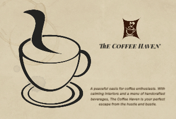 Coffee Bar Rush Postcards Printing template preview 7