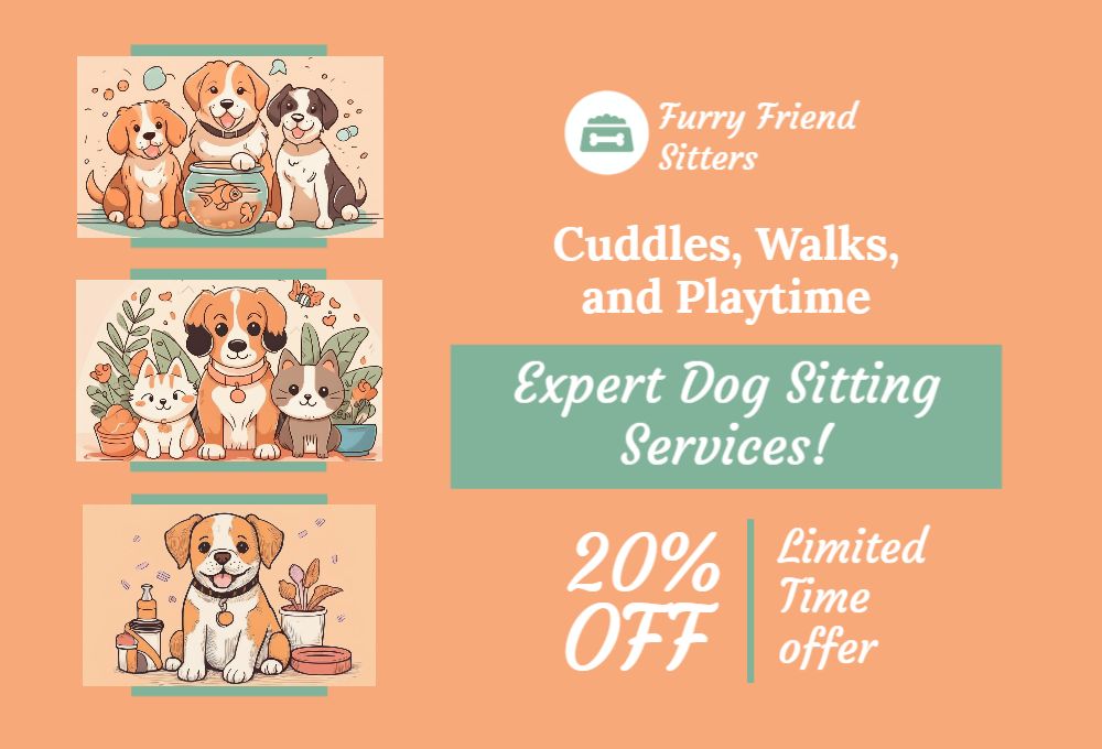 Animal Pets Rush Postcards Printing template preview 52