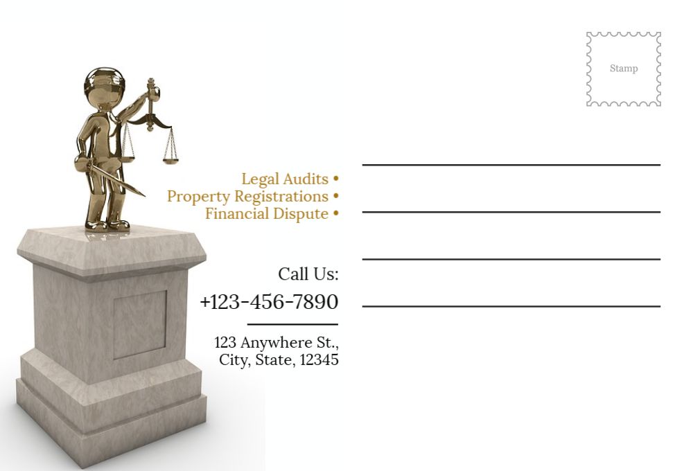 Lawyer Postcard Printing template preview 53