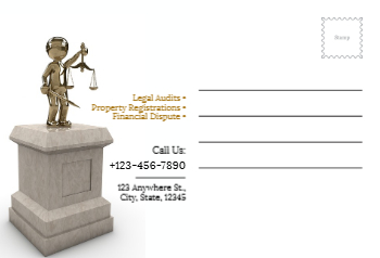 Lawyer Postcard Printing template preview 24