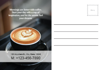 Coffee Bar Rush Postcards Printing template preview 4