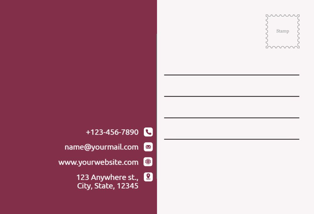 Basic Postcard Printing template preview 43