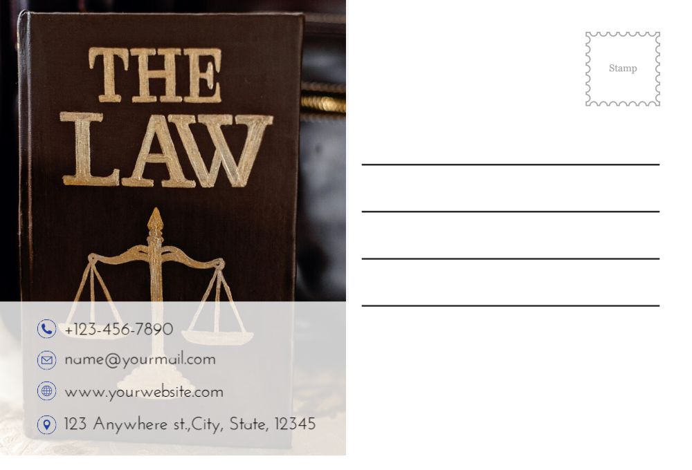 Lawyer Postcard Printing template preview 37