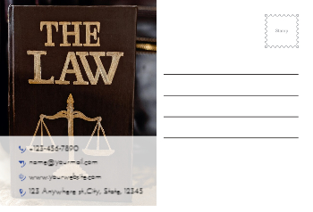 Lawyer Postcard Printing template preview 8
