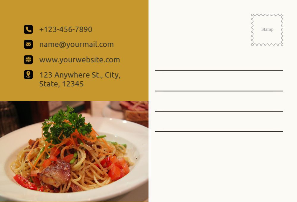 Food Hotel And Restaurant Rush Postcards Printing template preview 33