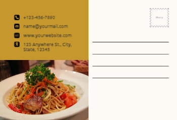 Food Hotel And Restaurant Rush Postcards Printing template preview 4