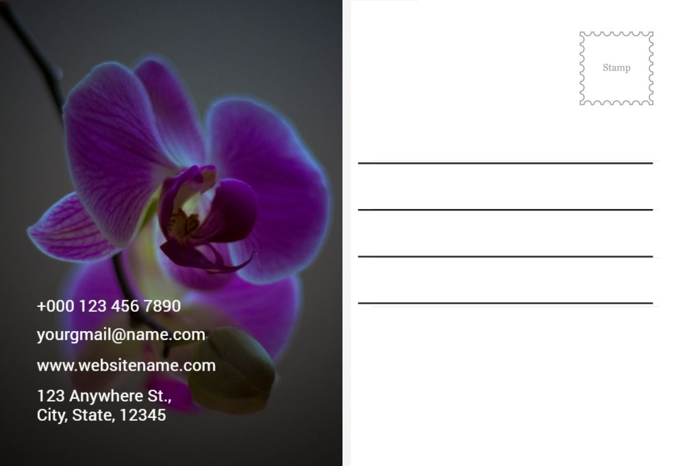Flowers Postcard Printing template preview 39