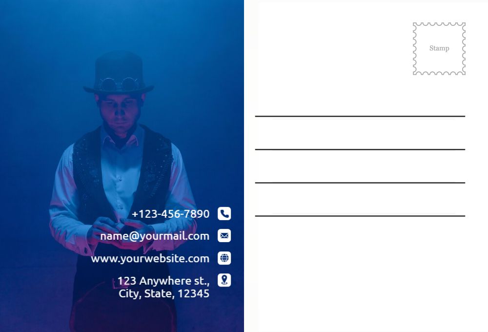 Entertainment Postcard Printing template preview 49