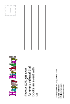 Happy Birthday Postcard Printing template preview 16