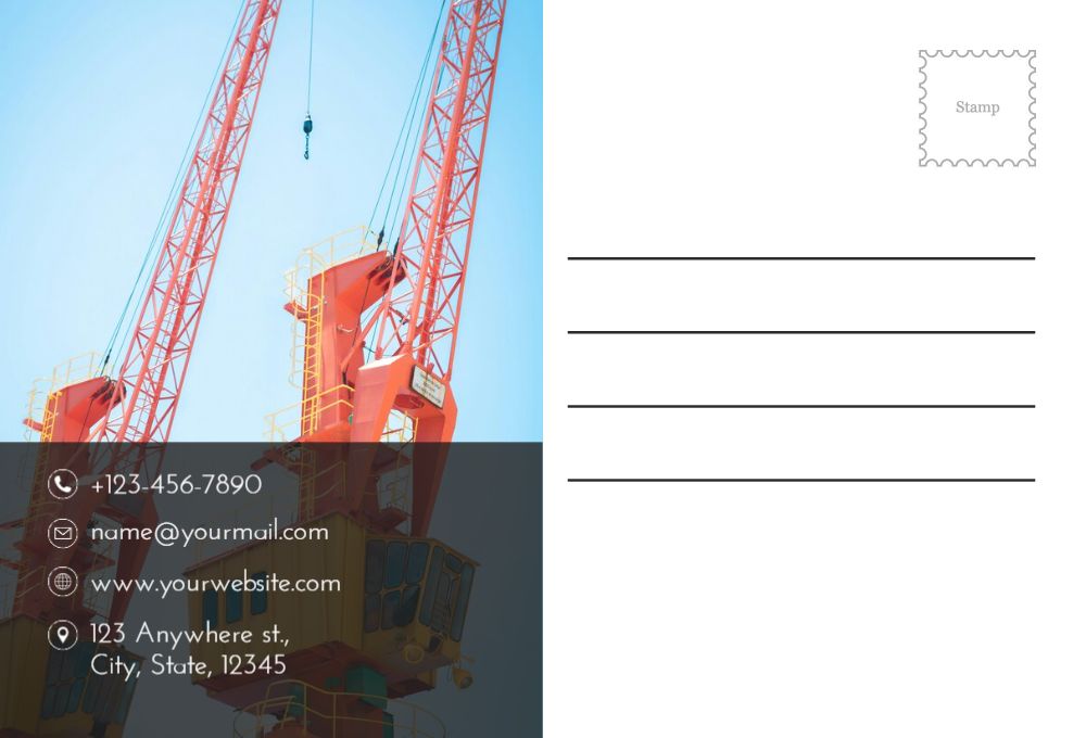 Transportation And Logistics Postcard Printing template preview 33