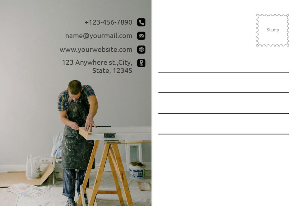 Communication Postcard Printing template preview 35