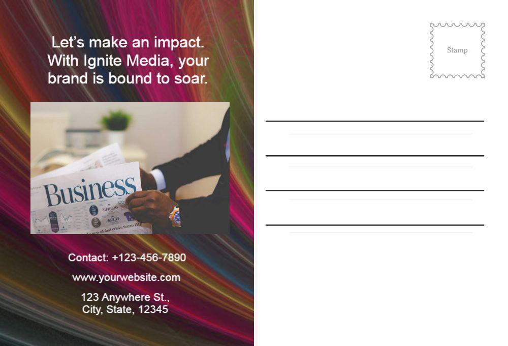 News And Media Postcard Printing template preview 35