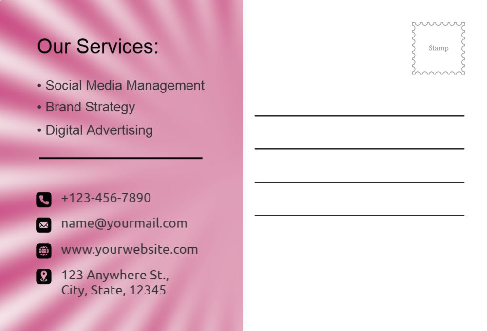 News And Media Postcard Printing template preview 33